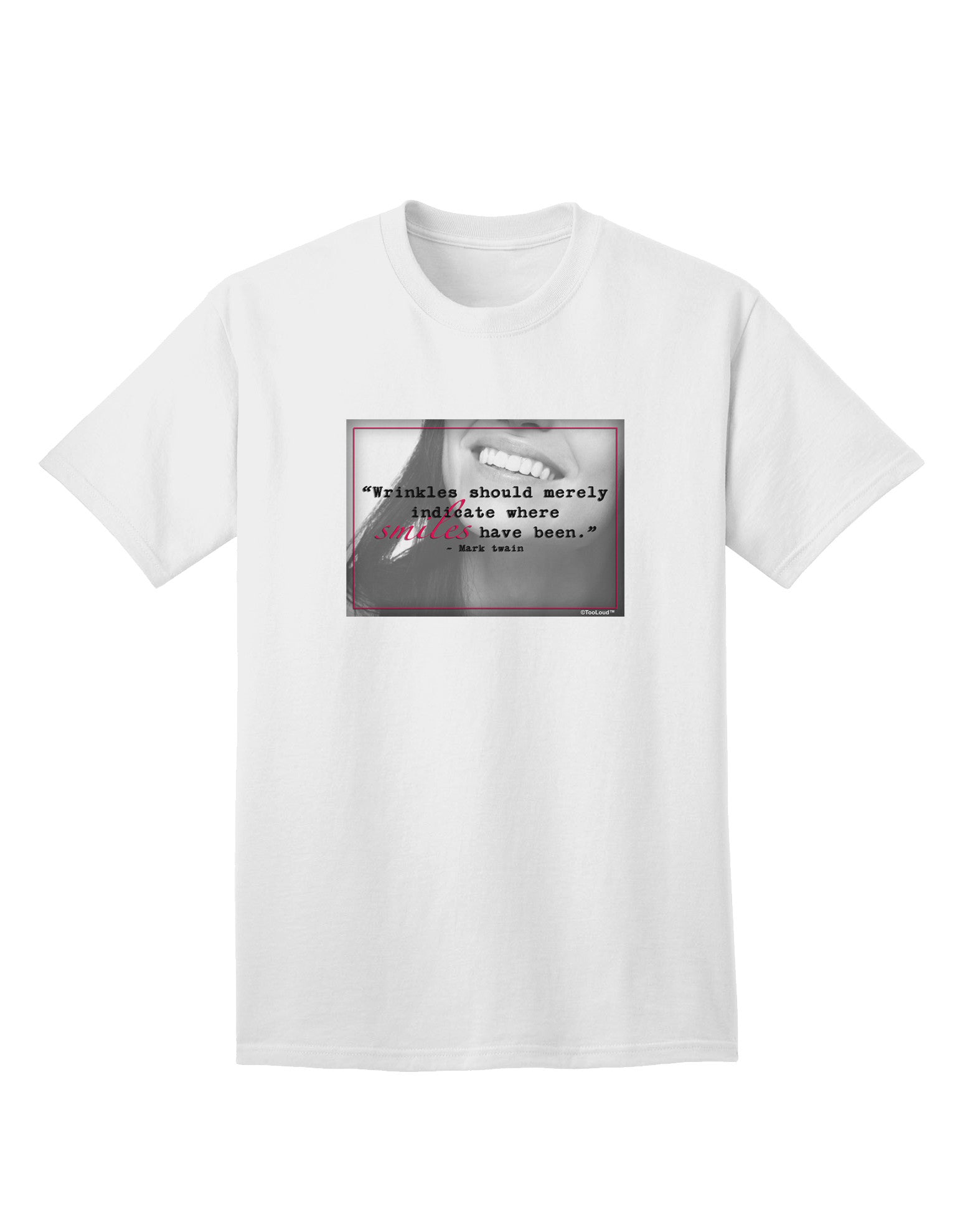 Where Smiles Mark Twain Adult T-Shirt-unisex t-shirt-TooLoud-White-Small-Davson Sales