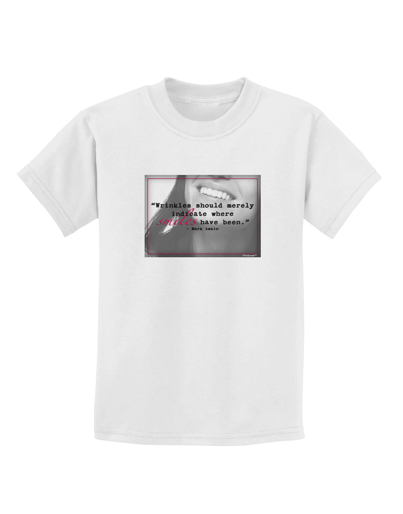 Where Smiles Mark Twain Childrens T-Shirt-Childrens T-Shirt-TooLoud-White-X-Small-Davson Sales