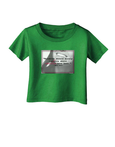 Where Smiles Mark Twain Infant T-Shirt Dark-Infant T-Shirt-TooLoud-Clover-Green-06-Months-Davson Sales