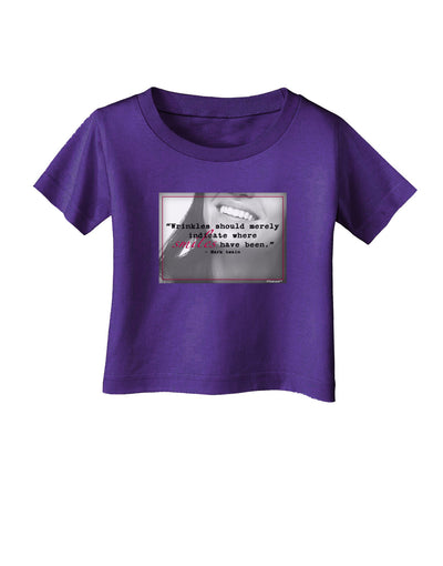 Where Smiles Mark Twain Infant T-Shirt Dark-Infant T-Shirt-TooLoud-Purple-06-Months-Davson Sales