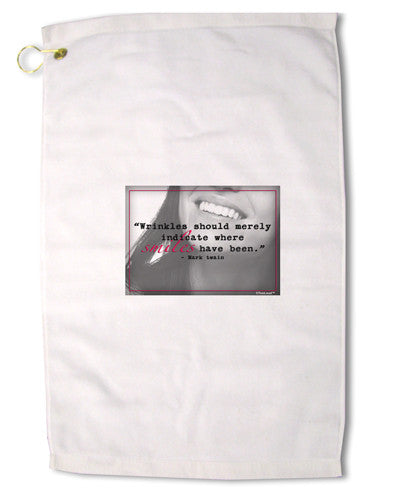 Where Smiles Mark Twain Premium Cotton Golf Towel - 16 x 25 inch-Golf Towel-TooLoud-16x25"-Davson Sales