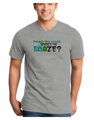 Where's The Booze Adult V-Neck T-shirt-Mens V-Neck T-Shirt-TooLoud-HeatherGray-Small-Davson Sales