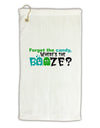 Where's The Booze Micro Terry Gromet Golf Towel 16 x 25 inch-Golf Towel-TooLoud-White-Davson Sales