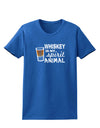 Whiskey Is My Spirit Animal Womens Dark T-Shirt-TooLoud-Royal-Blue-X-Small-Davson Sales