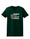 Whiskey Is My Spirit Animal Womens Dark T-Shirt-TooLoud-Forest-Green-Small-Davson Sales