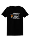 Whiskey Is My Spirit Animal Womens Dark T-Shirt-TooLoud-Black-X-Small-Davson Sales