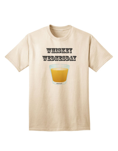 Whiskey Wednesday Design - Adult T-Shirt with Text by TooLoud-Mens T-shirts-TooLoud-Natural-Small-Davson Sales