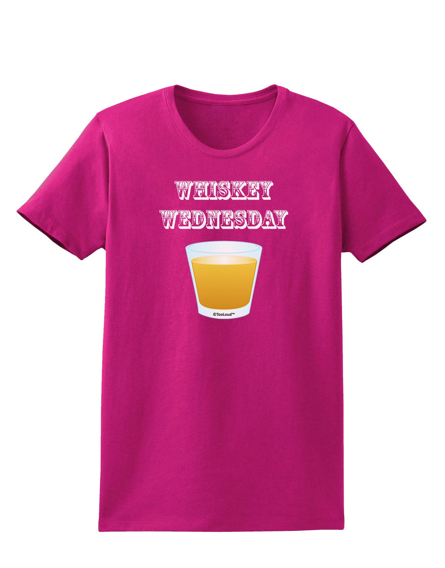 Whiskey Wednesday Design - Text Womens Dark T-Shirt by TooLoud-Womens T-Shirt-TooLoud-Black-X-Small-Davson Sales