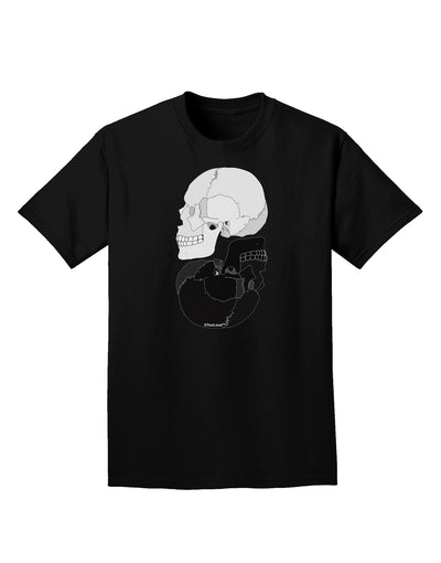 White And Black Inverted Skulls Adult Dark T-Shirt by TooLoud-Mens T-Shirt-TooLoud-Black-Small-Davson Sales