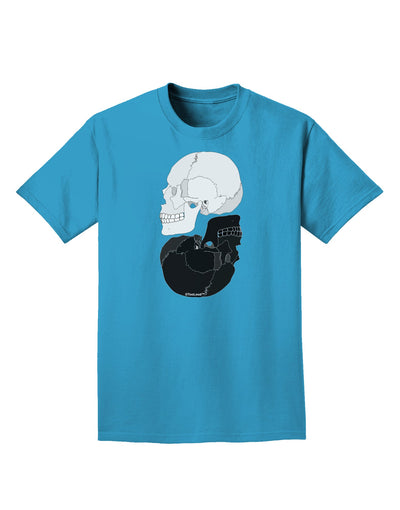 White And Black Inverted Skulls Adult Dark T-Shirt by TooLoud-Mens T-Shirt-TooLoud-Turquoise-Small-Davson Sales