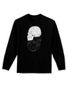 White And Black Inverted Skulls Adult Long Sleeve Dark T-Shirt by TooLoud-TooLoud-Black-Small-Davson Sales