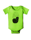 White And Black Inverted Skulls Baby Romper Bodysuit by TooLoud-Baby Romper-TooLoud-Lime-Green-06-Months-Davson Sales