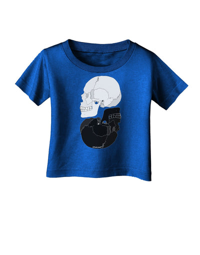 White And Black Inverted Skulls Infant T-Shirt Dark by TooLoud-Infant T-Shirt-TooLoud-Royal-Blue-06-Months-Davson Sales