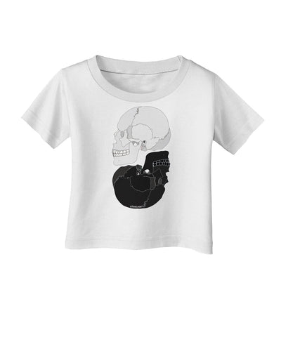 White And Black Inverted Skulls Infant T-Shirt by TooLoud-Infant T-Shirt-TooLoud-White-06-Months-Davson Sales