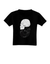 White And Black Inverted Skulls Toddler T-Shirt Dark by TooLoud-Toddler T-Shirt-TooLoud-Black-2T-Davson Sales