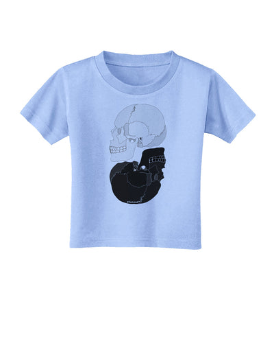 White And Black Inverted Skulls Toddler T-Shirt by TooLoud-Toddler T-Shirt-TooLoud-Aquatic-Blue-2T-Davson Sales