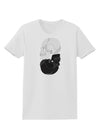 White And Black Inverted Skulls Womens T-Shirt by TooLoud-Womens T-Shirt-TooLoud-White-X-Small-Davson Sales