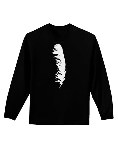 White Feather Adult Long Sleeve Dark T-Shirt-TooLoud-Black-Small-Davson Sales