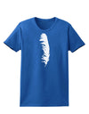 White Feather Womens Dark T-Shirt-TooLoud-Royal-Blue-X-Small-Davson Sales