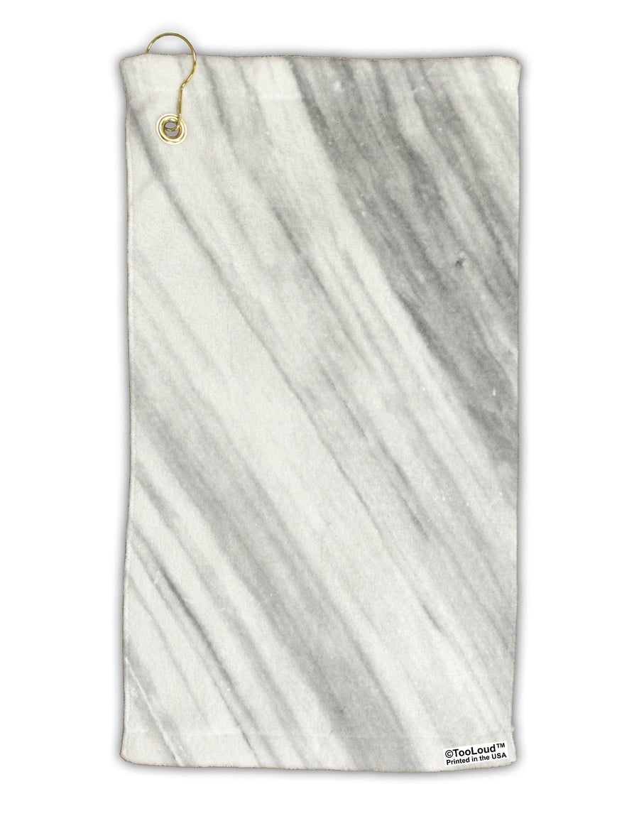White Marble Pattern Micro Terry Gromet Golf Towel 15 x 22 Inch All Over Print by TooLoud-Golf Towel-TooLoud-White-Davson Sales
