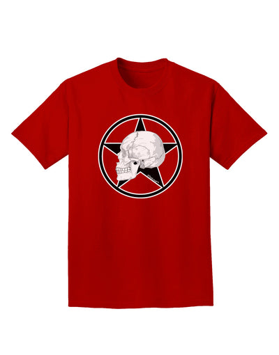 White Skull With Star Adult Dark T-Shirt by TooLoud-Mens T-Shirt-TooLoud-Red-Small-Davson Sales