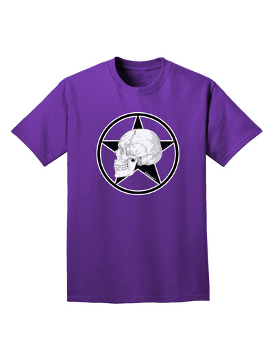 White Skull With Star Adult Dark T-Shirt by TooLoud-Mens T-Shirt-TooLoud-Purple-Small-Davson Sales