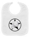 White Skull With Star Baby Bib by TooLoud