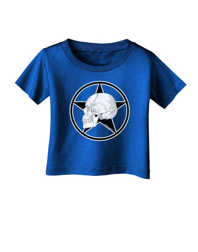 White Skull With Star Infant T-Shirt Dark by TooLoud-Infant T-Shirt-TooLoud-Royal-Blue-06-Months-Davson Sales