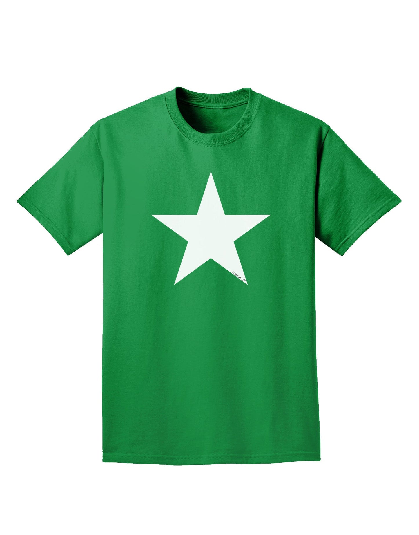 White Star Adult Dark T-Shirt-Mens T-Shirt-TooLoud-Kelly-Green-Small-Davson Sales