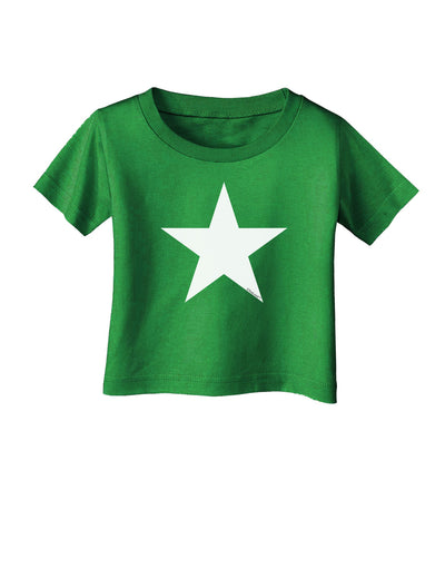 White Star Infant T-Shirt Dark-Infant T-Shirt-TooLoud-Clover-Green-06-Months-Davson Sales