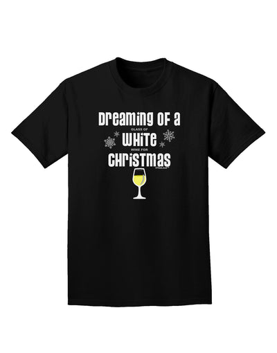 White Wine For Christmas Adult Dark T-Shirt-Mens T-Shirt-TooLoud-Black-Small-Davson Sales
