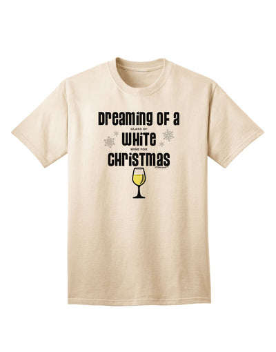 White Wine For Christmas Adult T-Shirt-Mens T-Shirt-TooLoud-Natural-Small-Davson Sales