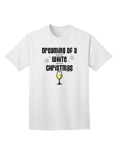 White Wine For Christmas Adult T-Shirt-Mens T-Shirt-TooLoud-White-Small-Davson Sales