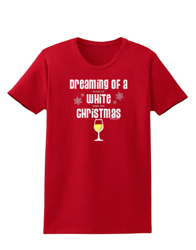 White Wine For Christmas Womens Dark T-Shirt-TooLoud-Red-X-Small-Davson Sales