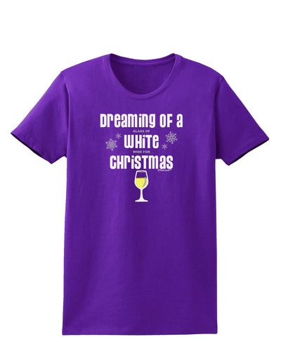 White Wine For Christmas Womens Dark T-Shirt-TooLoud-Purple-X-Small-Davson Sales