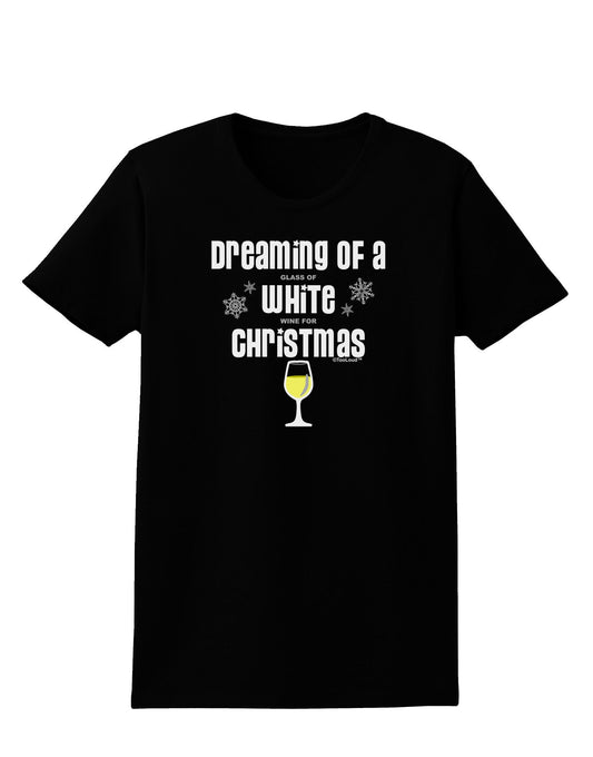 White Wine For Christmas Womens Dark T-Shirt-TooLoud-Black-X-Small-Davson Sales