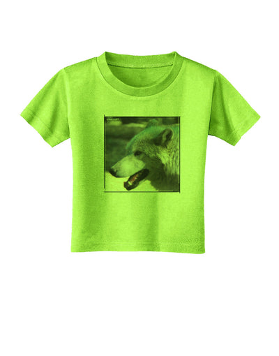 White Wolf Face Toddler T-Shirt-Toddler T-Shirt-TooLoud-Lime-Green-2T-Davson Sales