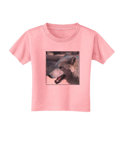 White Wolf Face Toddler T-Shirt-Toddler T-Shirt-TooLoud-Candy-Pink-2T-Davson Sales