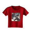 White Wolf Face Toddler T-Shirt Dark-Toddler T-Shirt-TooLoud-Red-2T-Davson Sales