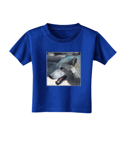 White Wolf Face Toddler T-Shirt Dark-Toddler T-Shirt-TooLoud-Royal-Blue-2T-Davson Sales