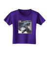 White Wolf Face Toddler T-Shirt Dark-Toddler T-Shirt-TooLoud-Purple-2T-Davson Sales