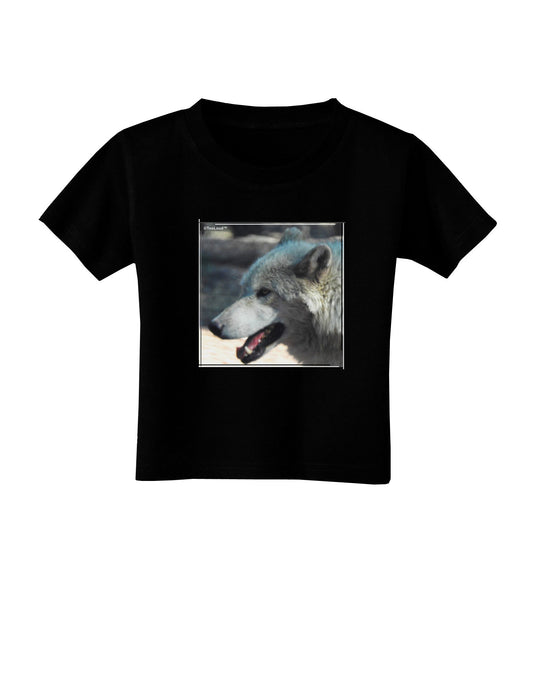White Wolf Face Toddler T-Shirt Dark-Toddler T-Shirt-TooLoud-Black-2T-Davson Sales