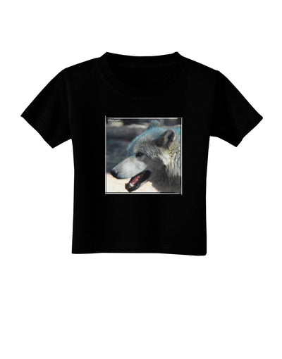 White Wolf Face Toddler T-Shirt Dark-Toddler T-Shirt-TooLoud-Black-2T-Davson Sales