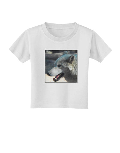 White Wolf Face Toddler T-Shirt-Toddler T-Shirt-TooLoud-White-2T-Davson Sales