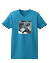 White Wolf Face Womens Dark T-Shirt-TooLoud-Turquoise-X-Small-Davson Sales