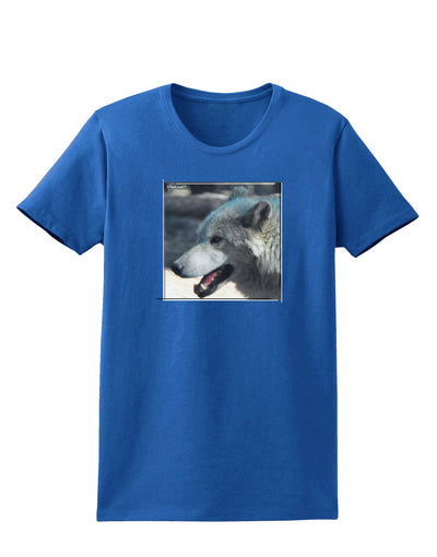 White Wolf Face Womens Dark T-Shirt-TooLoud-Royal-Blue-X-Small-Davson Sales