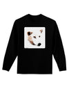 White Wolf Head Cutout Adult Long Sleeve Dark T-Shirt-TooLoud-Black-Small-Davson Sales