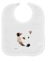 White Wolf Head Cutout Baby Bib