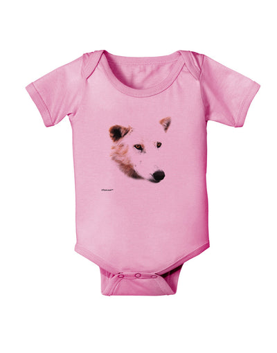 White Wolf Head Cutout Baby Romper Bodysuit-Baby Romper-TooLoud-Pink-06-Months-Davson Sales