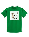 White Wolf Head Cutout Childrens Dark T-Shirt-Childrens T-Shirt-TooLoud-Kelly-Green-X-Small-Davson Sales